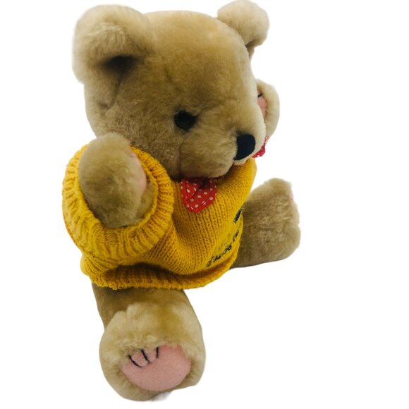 Channel Island Toys Teddy Bear Posable Plush Knit Sweater Yellow Sea Rescues - Picture 5 of 11